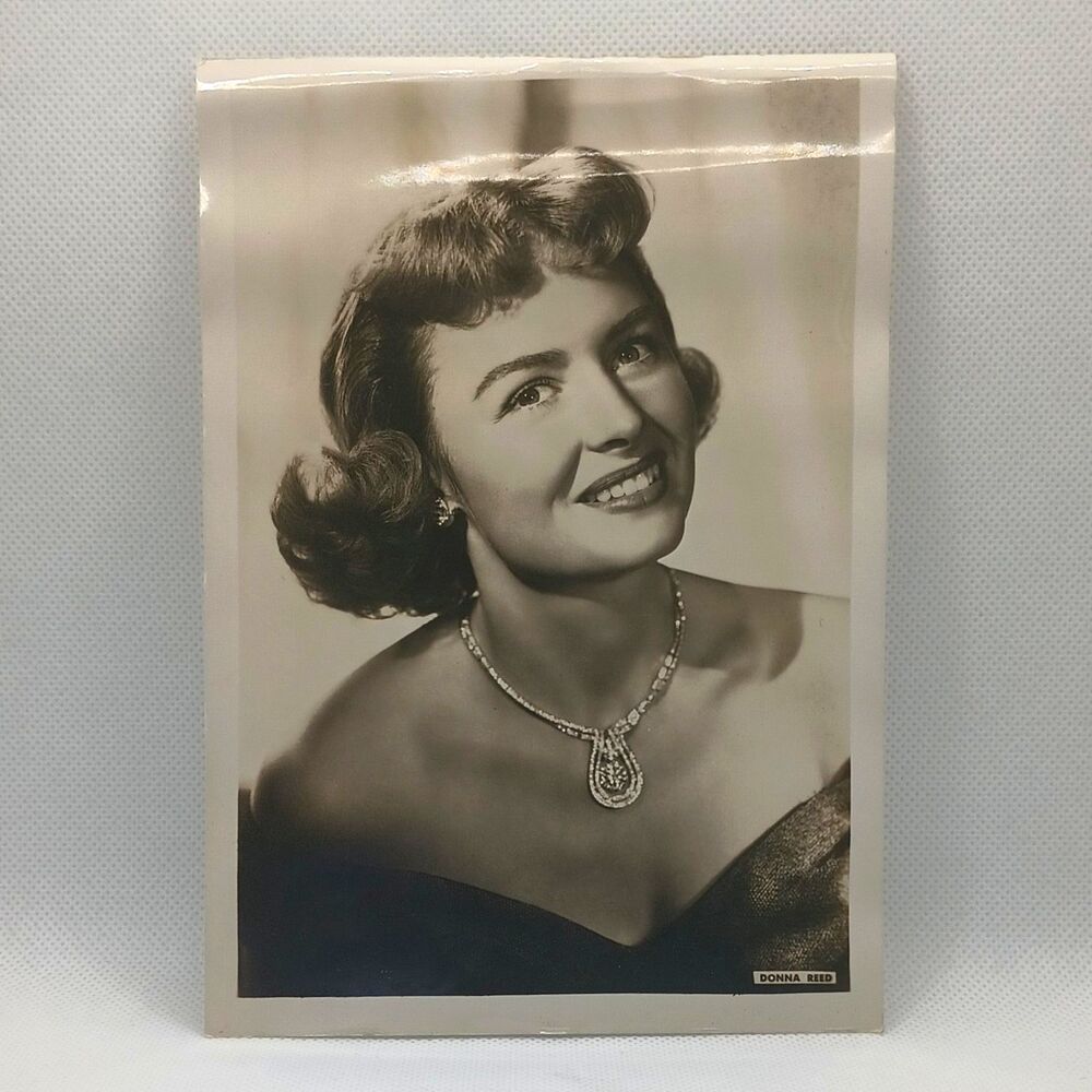 Donna Reed Black & White Glamour Portrait Photograph Glossy Unframed Vintage 5x7